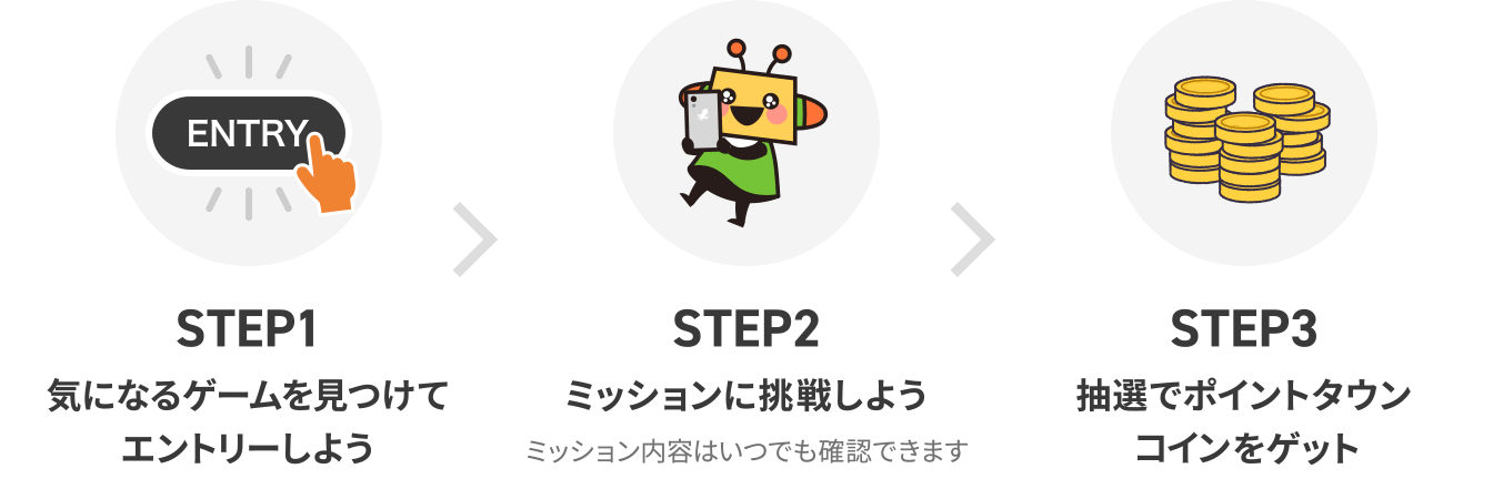 ミッションでコインをゲットしよう